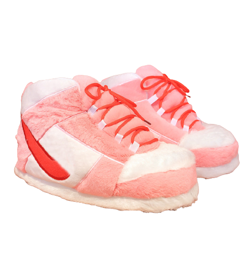 Cozy Pink Dunk Fur Sneakers