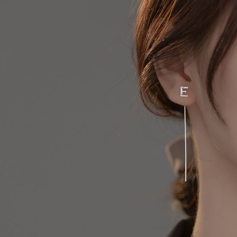 Glossy Alphabet Pendant Earrings