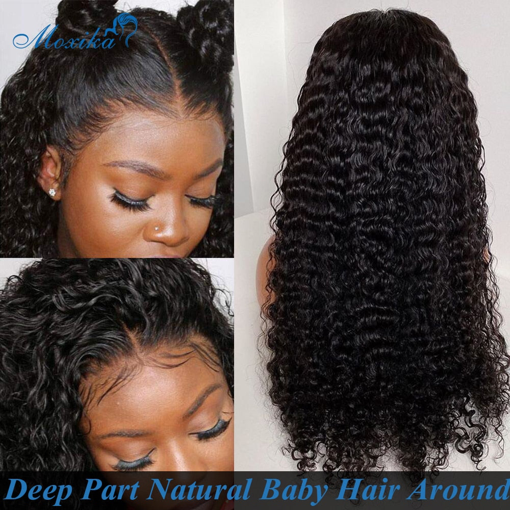 Deep Wave Closure Wig Human Hair Wigs Lace Frontal 13x6 Lace Front Wig PrePlucked Bleached Knots Wigs 13x4 Deep Wave Frontal Wig