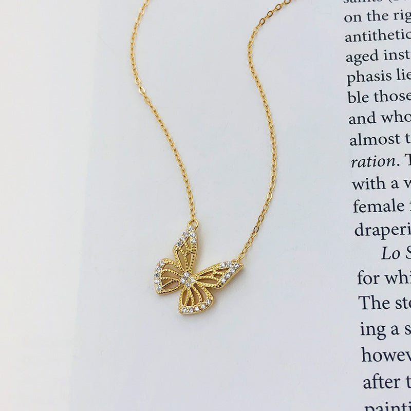 Clavicle Chain Butterfly Necklace