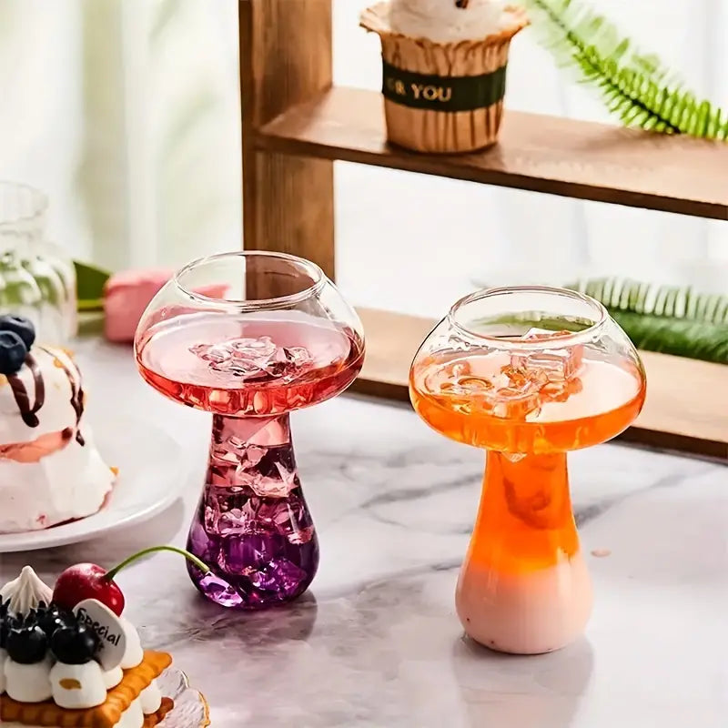 Mushroom Martini Cocktail Glass Set