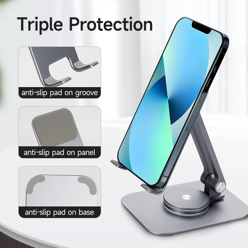 Metal Cell Phone Holder Stand 360° Rotation