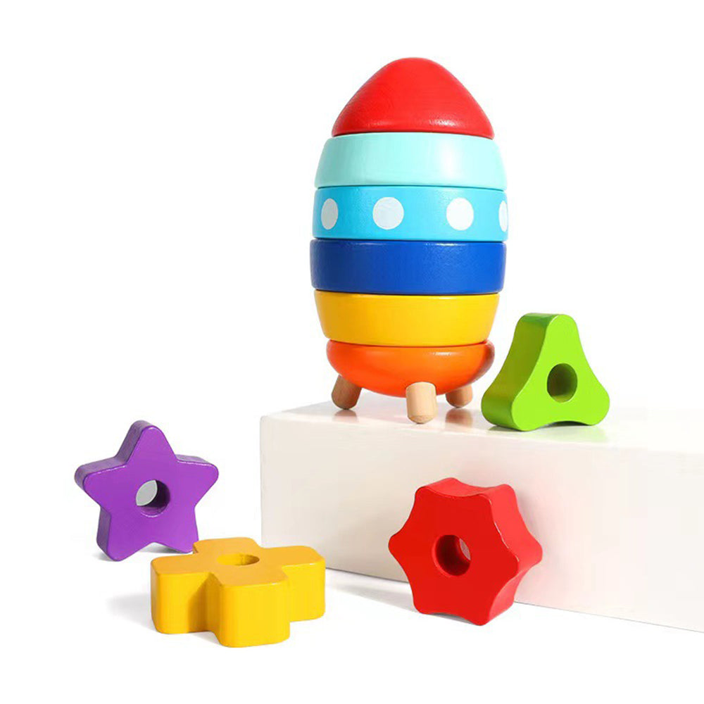 Wooden Rocket Sorting Toy
