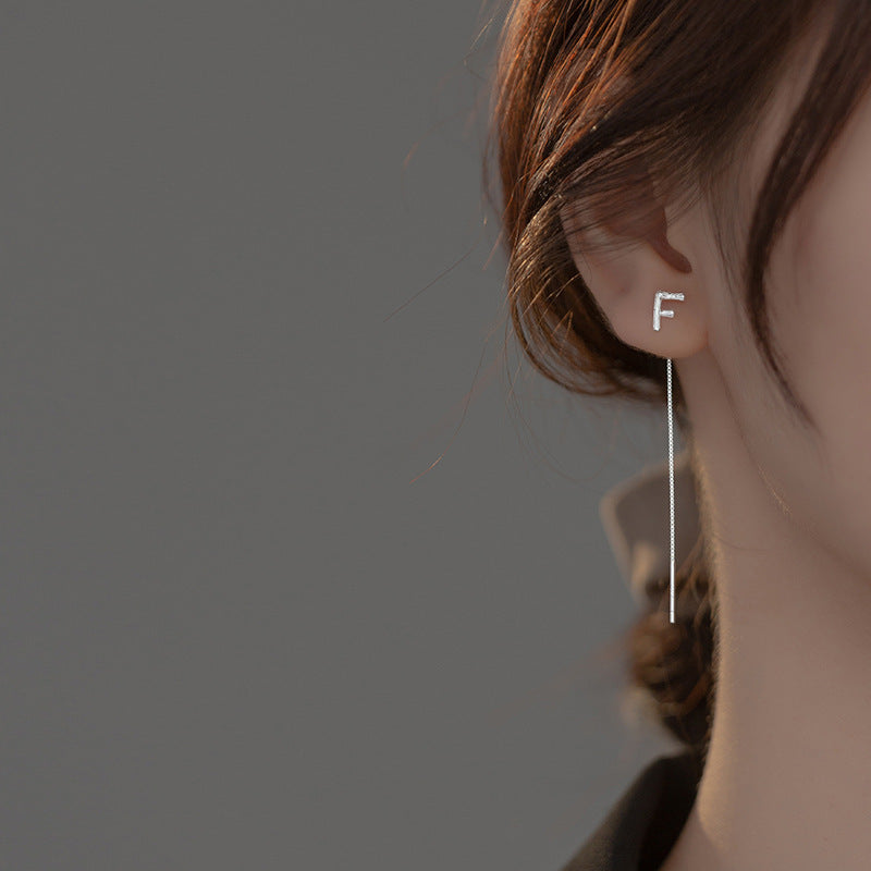 Glossy Alphabet Pendant Earrings