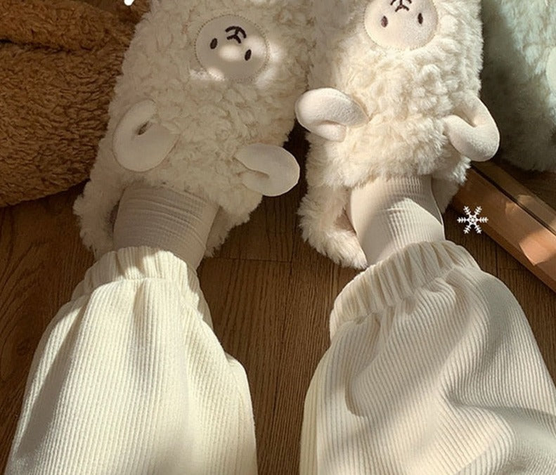Plush Bedroom Cotton Fluffy Slippers