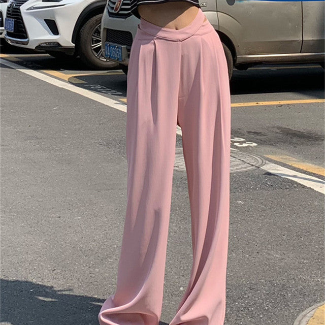 Solid Casual Loose Pants