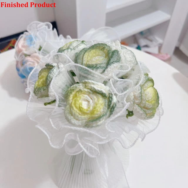 Hand-Woven Home Decorate Fake Flowers Bouquet