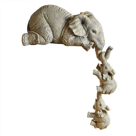 3-piece Hanging Elephant Craft Statues